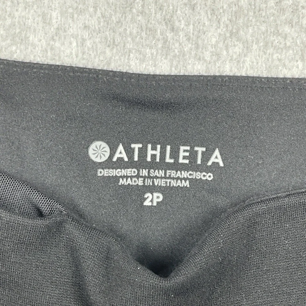 Athleta Pants‎ Womens 2P Petite Black Siena Ankle Pant High Rise Lady Athleisure